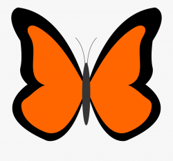 Orange Clipart - Simple Butterfly Clip Art #81193 - Free ...