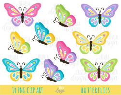 50% sale BUTTERFLIES clipart, butterfly clip art, SPRING clipart,  commercial use, cutebutterfly, cute butterflies clipart