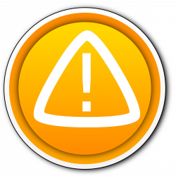 Clipart - Warning button. Boton advertencia