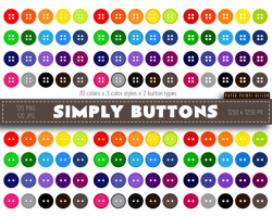 120 Simply Buttons Clipart, buttons, buttons clipart, button vector ...