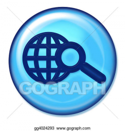 Drawing - Seach web button. Clipart Drawing gg4024293 - GoGraph