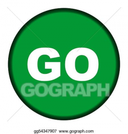 Drawing - Green go button. Clipart Drawing gg54347907 - GoGraph