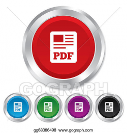 Drawing - Pdf file document icon. download pdf button. Clipart ...