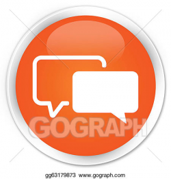 Stock Illustration - Testimonials icon orange button. Clipart ...