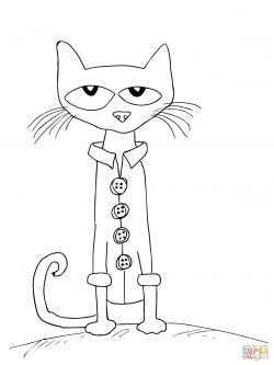 Pete the Cat and His Four Groovy Buttons Coloring page ...