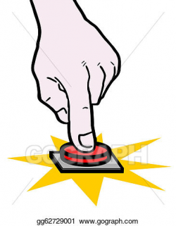 Stock Illustration - Hand push button. Clipart Drawing gg62729001 ...