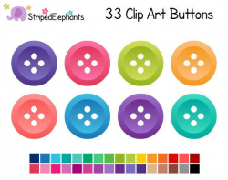 Clipart Buttons - Sewing Button Clip Art - Craft Clipart ...