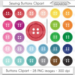 Sewing Buttons Clipart Button Clip Art Rainbow Color