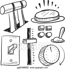 EPS Illustration - Levers and switches sketch. Vector Clipart ...