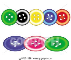 Stock Illustrations - Colorful sewing buttons. Stock Clipart ...
