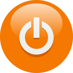 Orange Power Button clip art Free vector in Open office drawing svg ...