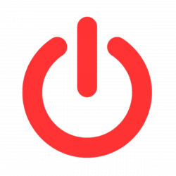 Red Power Button transparent PNG - StickPNG
