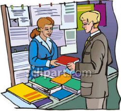 A Man In a Bookstore Buying a Magazine Royalty Free Clipart Picture