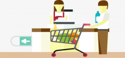 Vector Cashier, Shopping Cart, Checkout Counter, Cashier PNG and ...