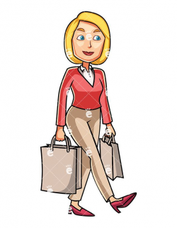 A Woman Holding A Couple Of Shopping Bags - FriendlyStock.com ...