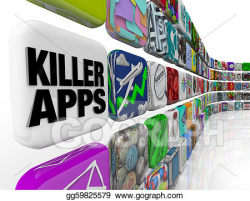 Stock Illustration - Killer apps store of applications software to ...