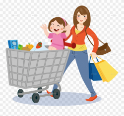 Mom Grocery Shopping Clipart Shopping Grocery Store - Mom ...