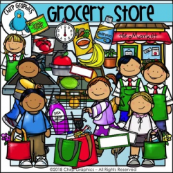 Grocery Store Clip Art - Chirp Graphics by Chirp Graphics | TpT