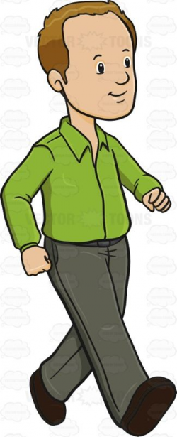 Man In A Lime Green Shirt Walking | Lime green shirts
