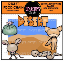 Desert Food Chain Clip Art Mini Bundle (Color and B&W) - Welcome to ...