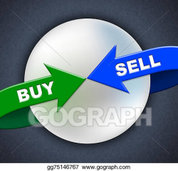 Stock Illustrations - Buy sell arrows shows retail purchase and shop ...