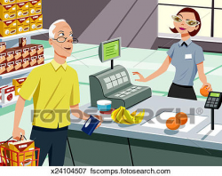 Grocery Store Checkout Counter Clipart - ClipartUse
