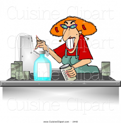 Cuisine Clipart of a Grocery Store Checkout Clerk Female Ringing up ...