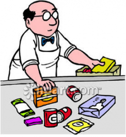 Grocery Cashier Clipart