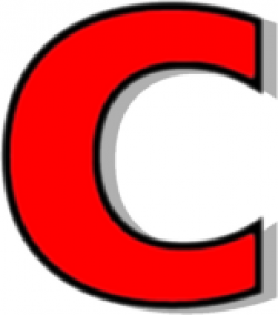 lowercase C red - /signs_symbol/alphabets_numbers/outlined_alphabet ...