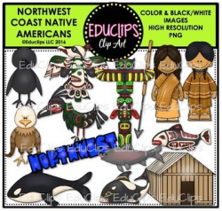 Northwest Coast Native Americans Clip Art Bundle {Educlips Clipart ...