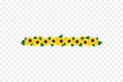 Common sunflower Clip art - A row of beautiful sunflower png ...