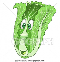 Vector Stock - Cartoon chinese cabbage vegetable. Clipart ...