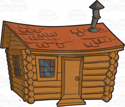 Cabin clipart animated - Pencil and in color cabin clipart animated