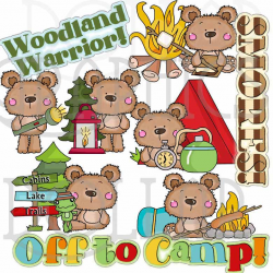 Camping Bears Clip Art - Graphics Dollar