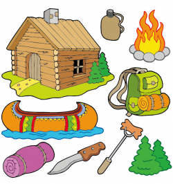 Camp clipart free clipart collection camping cabin ...