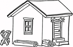 Log Cabin in Wood coloring page | Free Printable Coloring Pages