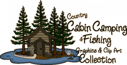 The Cabin Camping Fishing Collection Country Cabins,Fishing Graphics ...