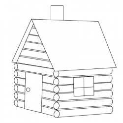 Clip art black and white log cabin clipart - Clipartix