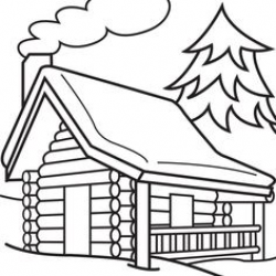 cabin on a lake coloring pages coloring panda Log Coloring Pages Log ...