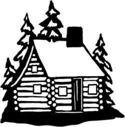 Log Cabin Decal ST#5 Scenery Window Stickers - Wildlife Decal