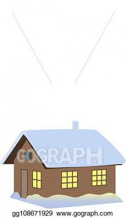 Vector Art - Christmas time. winter house, shack, hut, cabin ...