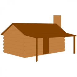 Log cabin silhouette clipart - Clipartix