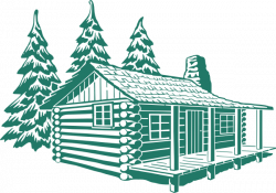 Log cabin Cottage Black and white Clip art - Small Logs ...