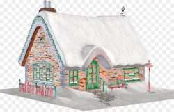 Santa Claus Cottage Christmas Log cabin Clip art - Snowy Cottage ...