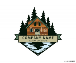 Cabin logo clipart - Clipart Collection | Cabin in the woods river ...