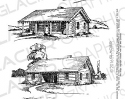 Cabin clipart sketch - Pencil and in color cabin clipart sketch