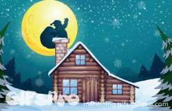 Christmas gifs of Winter cabin - GIFsPro