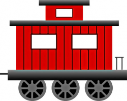 caboose clip art little red caboose image train image train wall art ...