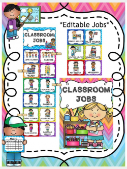 Classroom Jobs Clip Chart | Classroom job chart, Job chart and ...