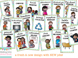 Get BTS prepared with these chevron classroom job cards! New ...